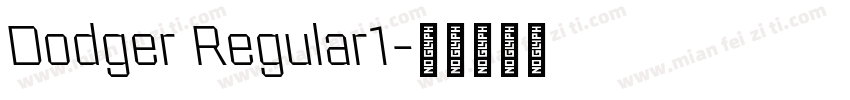 Dodger Regular1字体转换